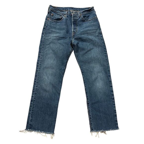 LEVI’S 501® ORIGINAL FIT RAW HEM HIGH RISE WOMEN'S JEANS SZ 26 - Picture 1 of 9